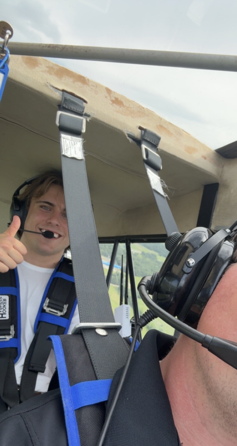 Instructor and student in the cockpit